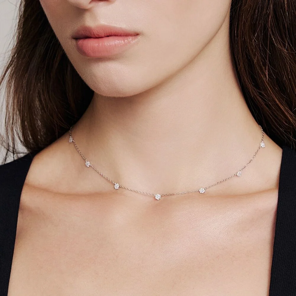 精華液 銀色(W) Eclat 站 頸鏈 HL4N68482W9450