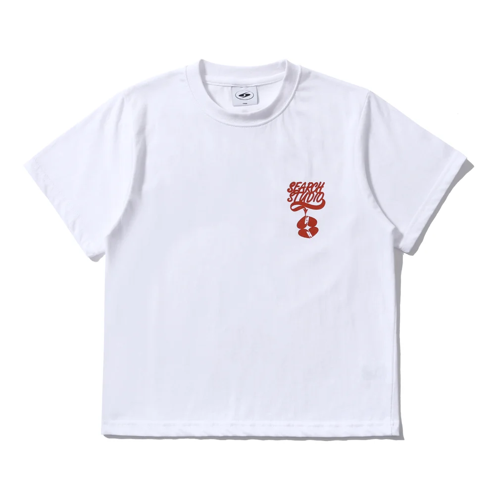 雙心Logo女裝T恤 白色