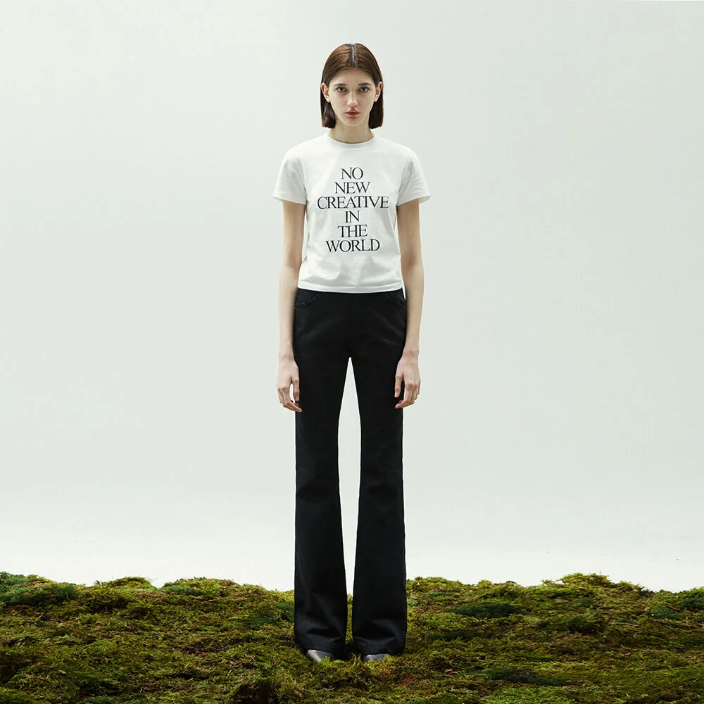 LOWRISE COTTON FLARE PANTS