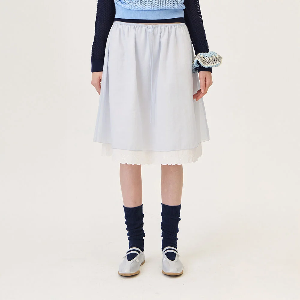 MARO MIDI SKIRT (LIGHT BLUE)