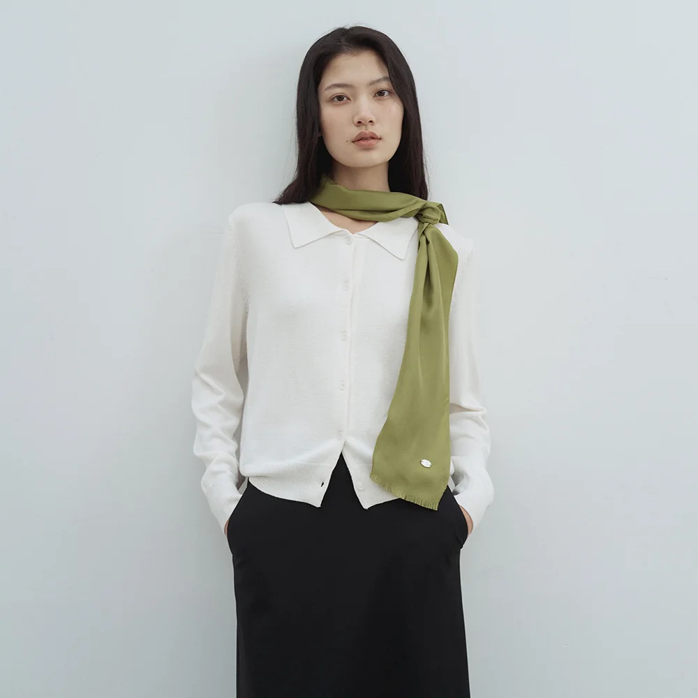 Legato Collar Cardigan (Ivory)