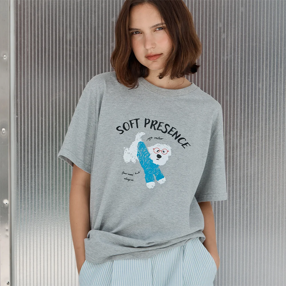 Silket Cotton puppy Oversized T-shirt (3color)
