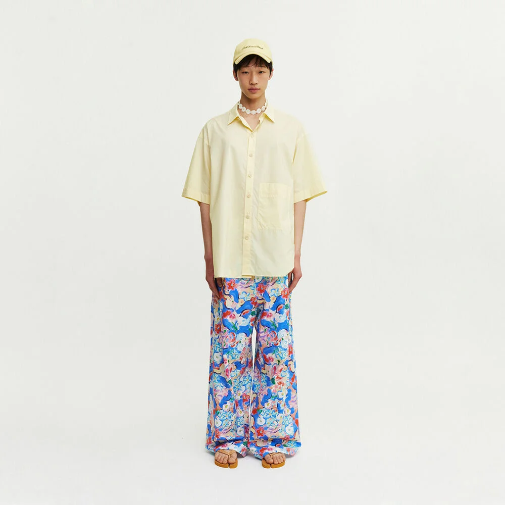 黃色 夏威夷 短袖 襯衫