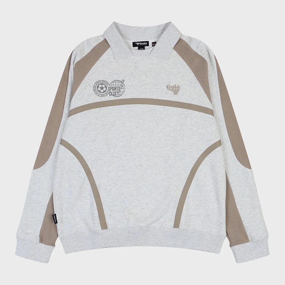 COLOR BLOCK COLLAR SWEAT SHIRTS