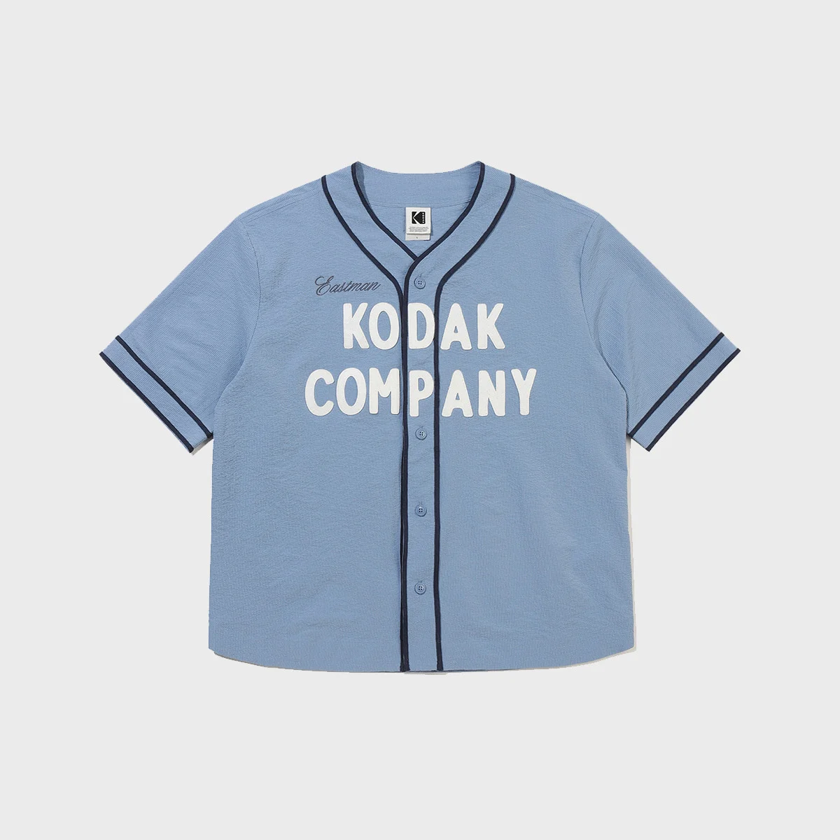 Kodak Company 泡泡紗 棒球 襯衫 S.BLUE