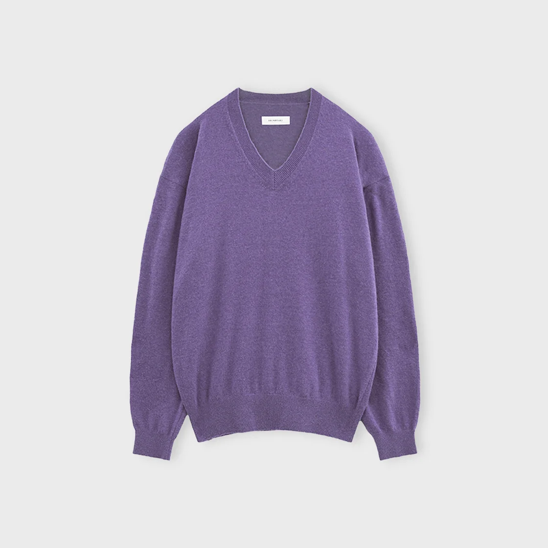 Extra Super Fine V Neck Knit, Purple