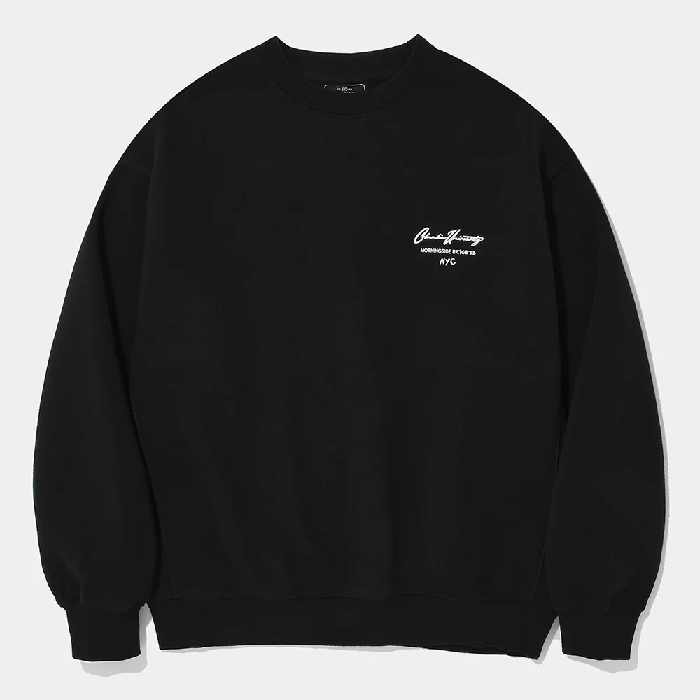 NEW SCRIPT LOGO FLEECE SWEAT SHIRT_BLACK