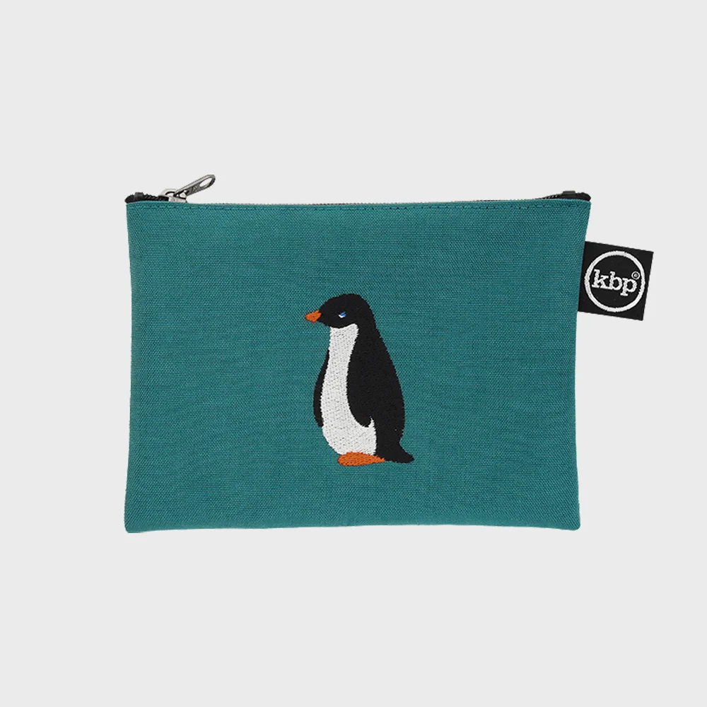 Good Night 企鵝 刺繡 化妝袋