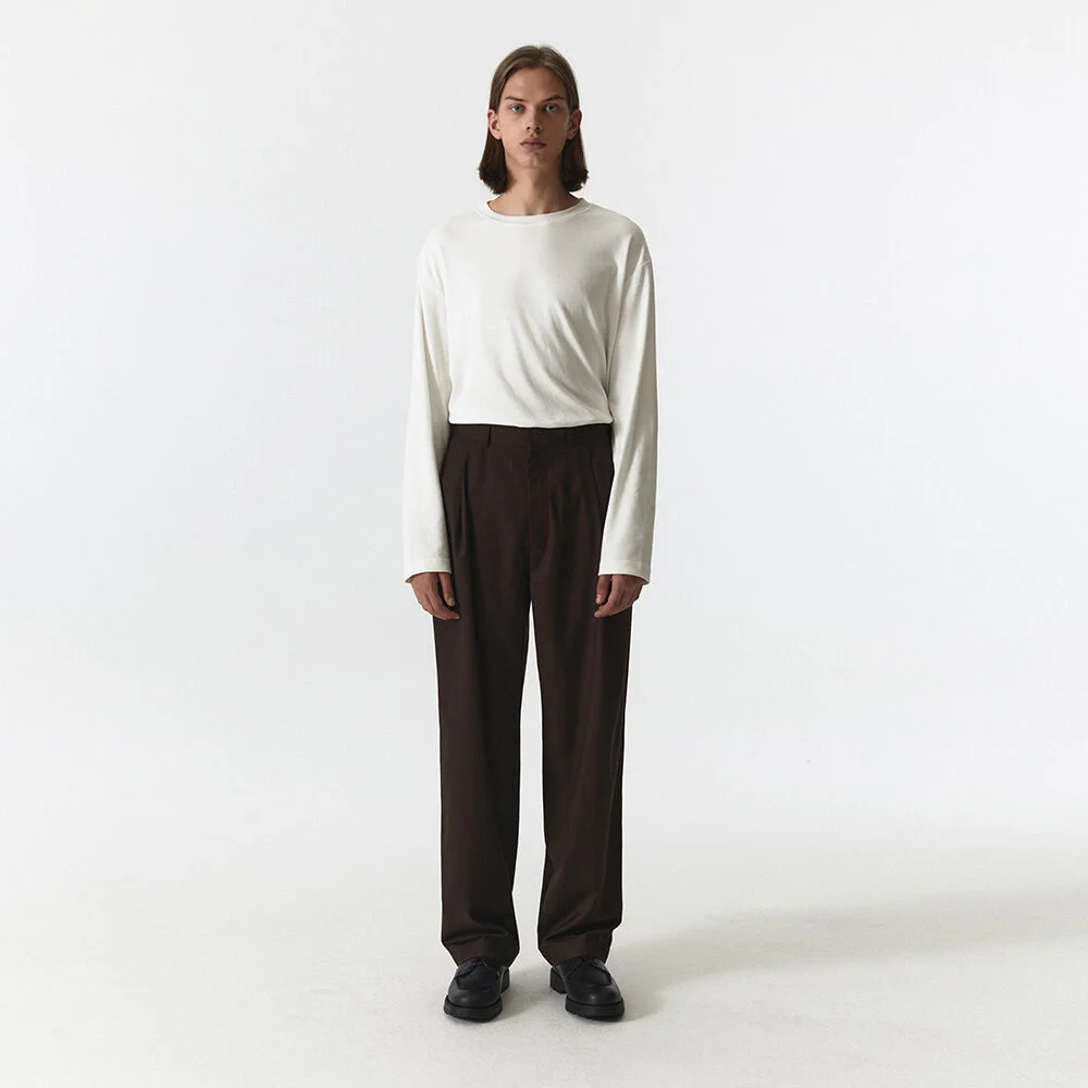 WIDE TWO TUCK SLACKS MEN JA