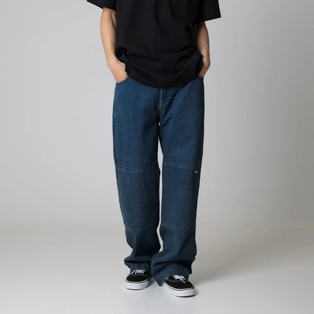 雙膝 85283 寬鬆版型 牛仔褲 Indigo Blue