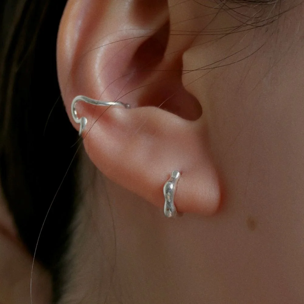 Muse ear cuff + Mini mellow one touch earrings / Muse 耳袖 + 迷你 柔和 一觸即開 耳環 套裝