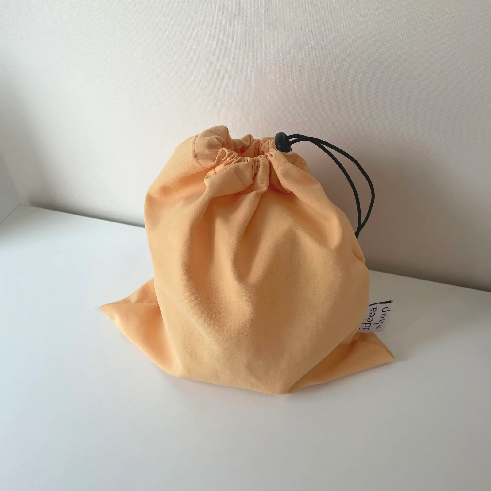 recycle string pouch / apricot 化妝袋