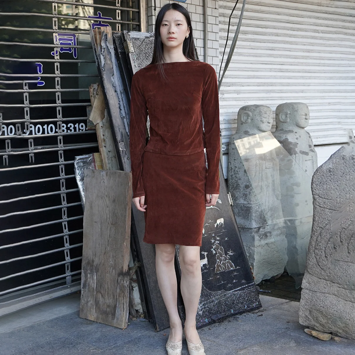 Camosa Skirt_Brown