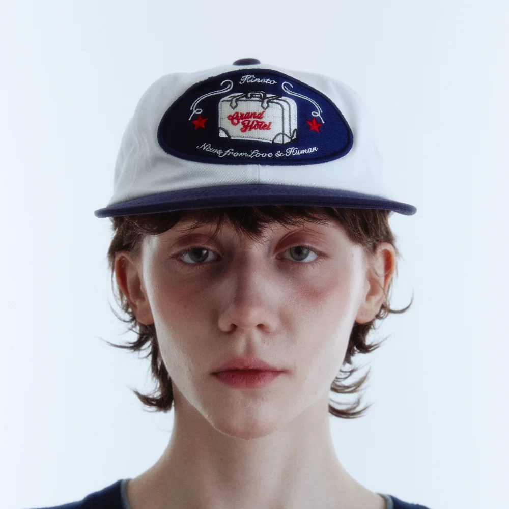 Grand Hotel Luggage Ball Cap_Cream/Navy_W