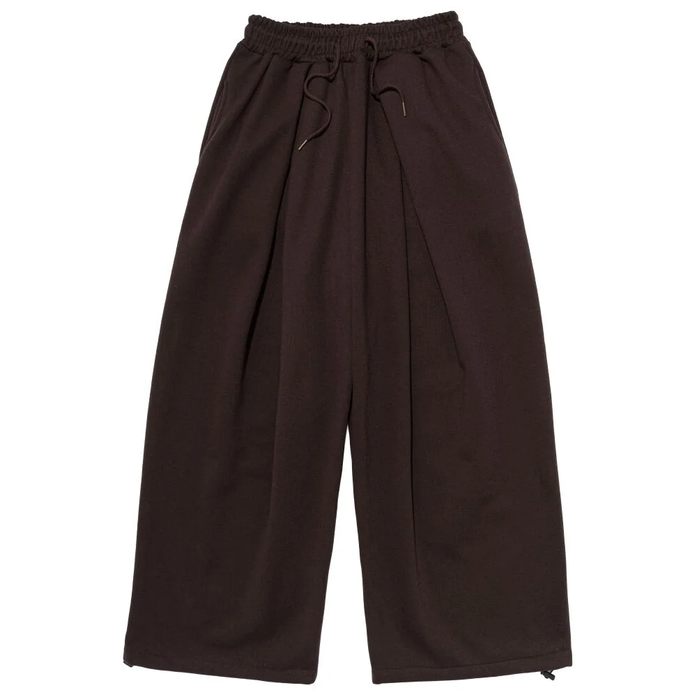 STRONG WAVE NAPPING WIDE SWEAT PANTS (BROWN)