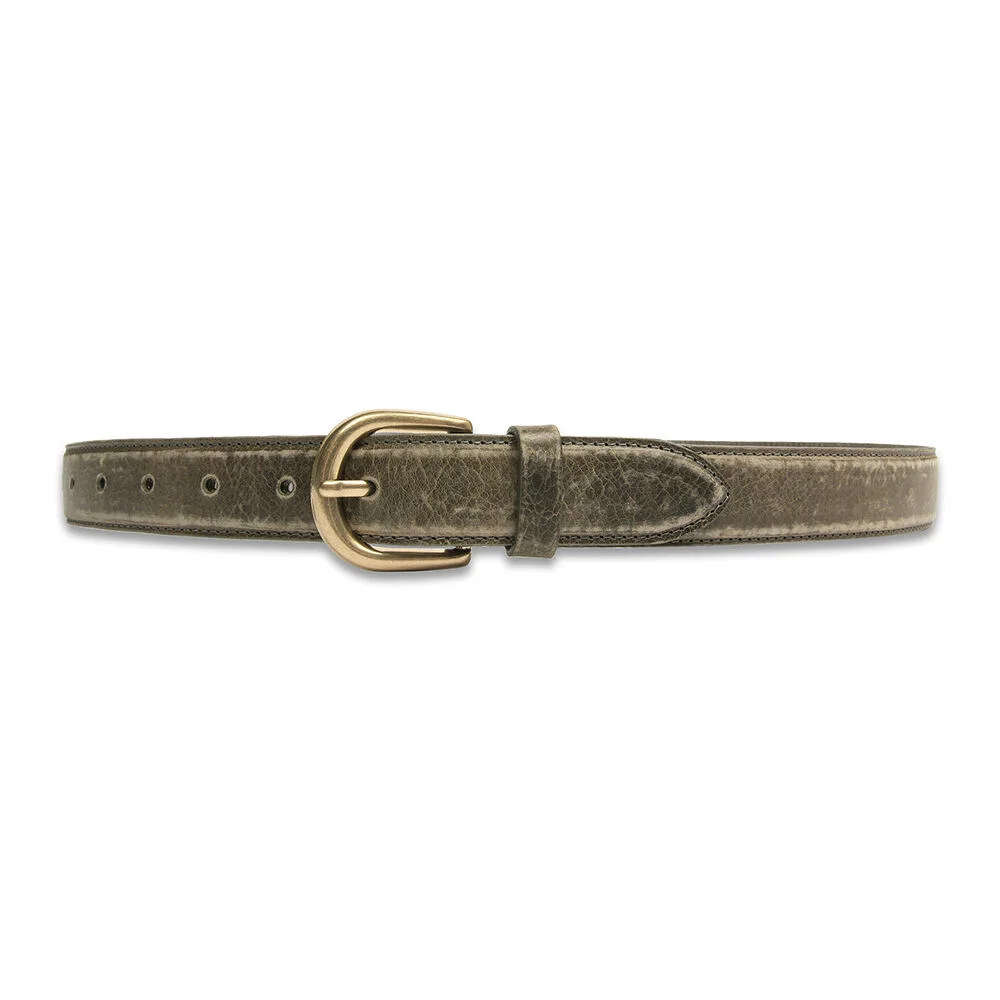 W.Vintage Cowhide Belt in Green