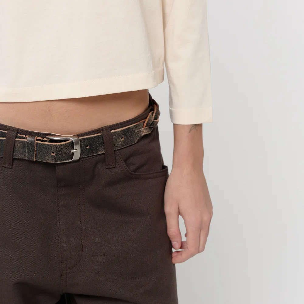 TWIST BELT / DARK BROWN