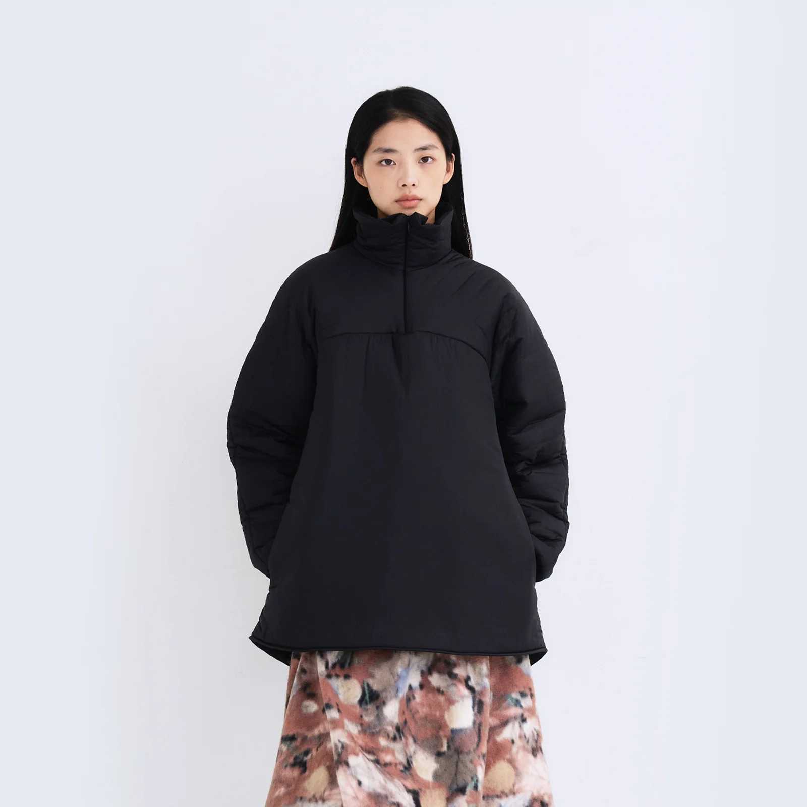 COCOON PADDED PULLOVER (DARK GREY)