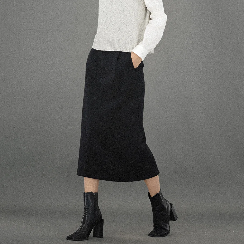 Comfort All day Midi Skrt _Black