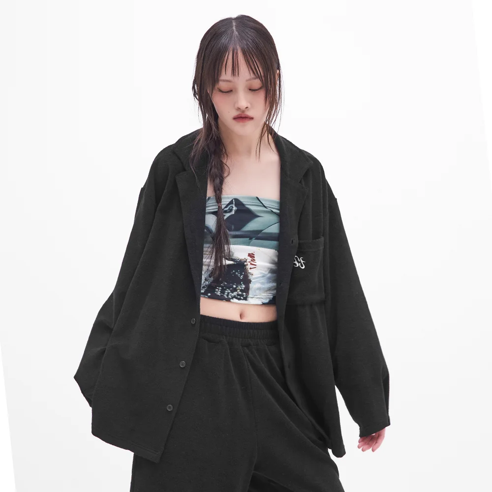 TERRIUS OVERSIZED SHIRT_ #INK BLACK NOIR