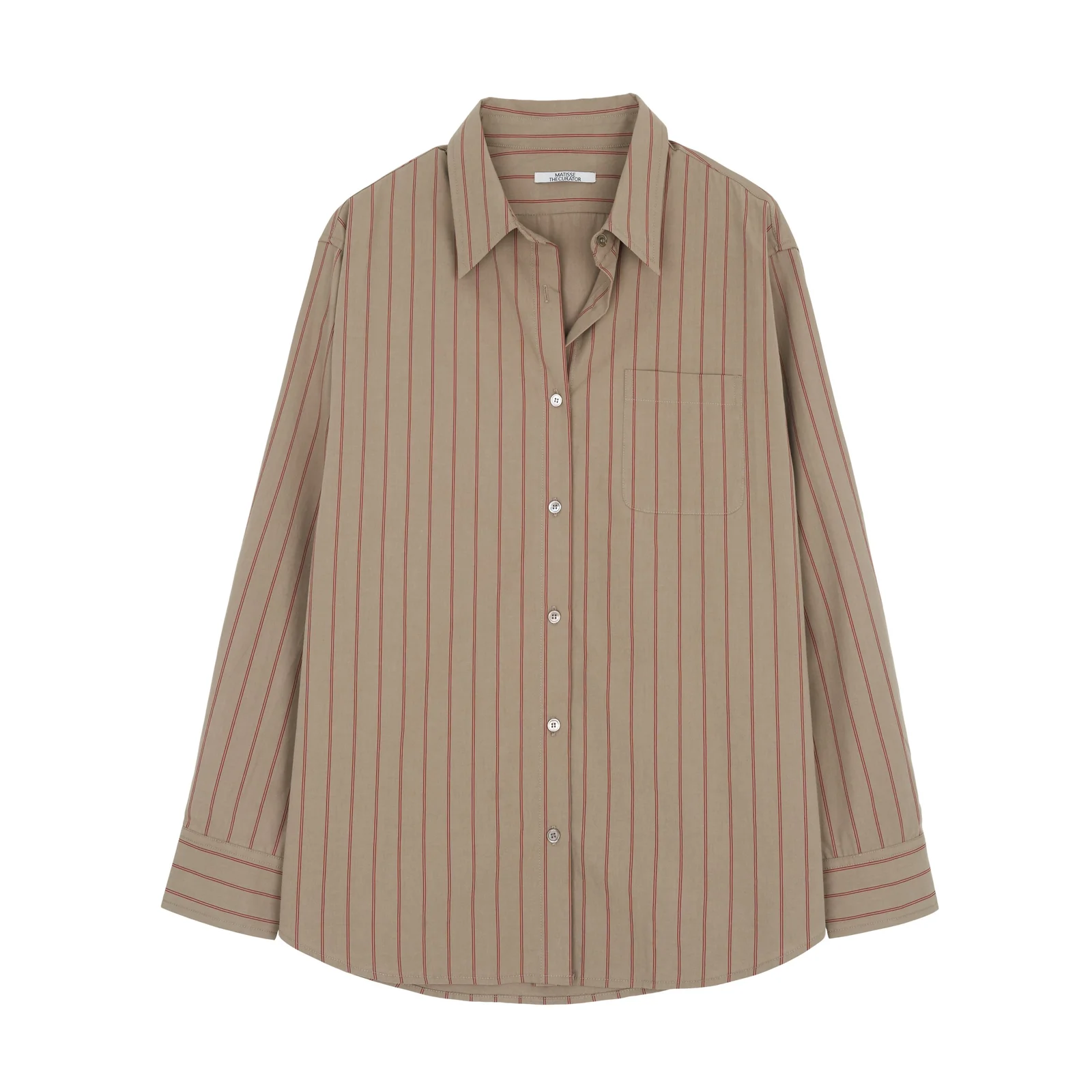 1PK STRIPE SHIRTS MOCA RED