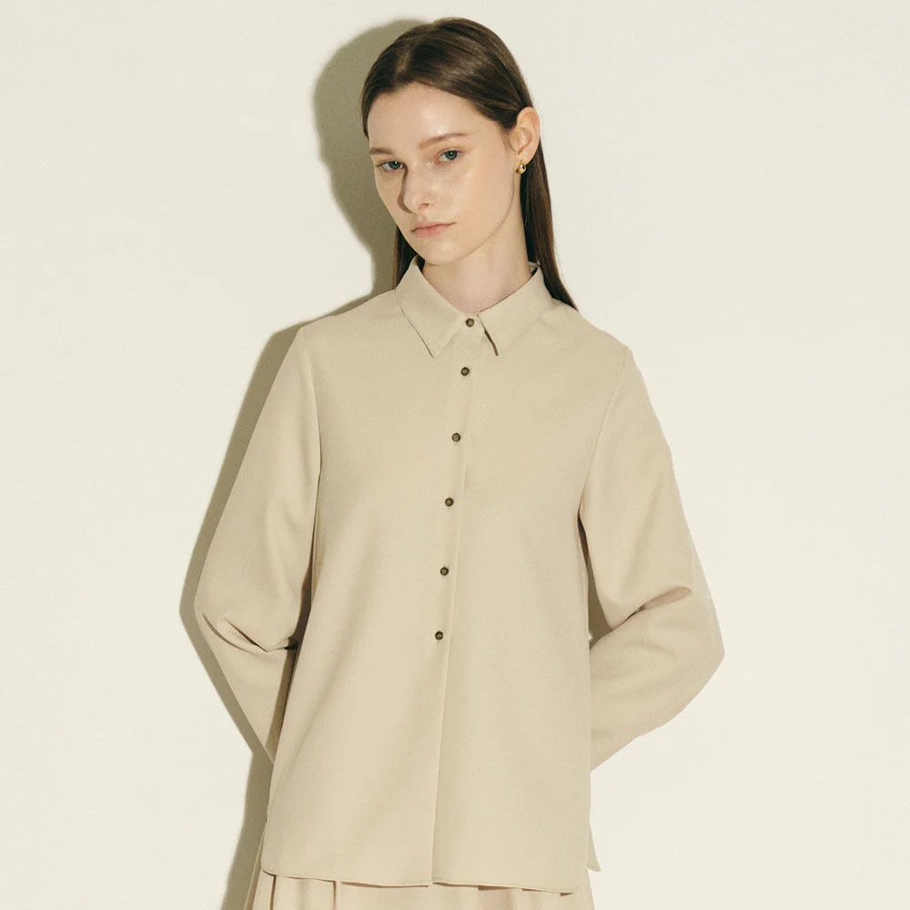 inside button shirt_ash khaki