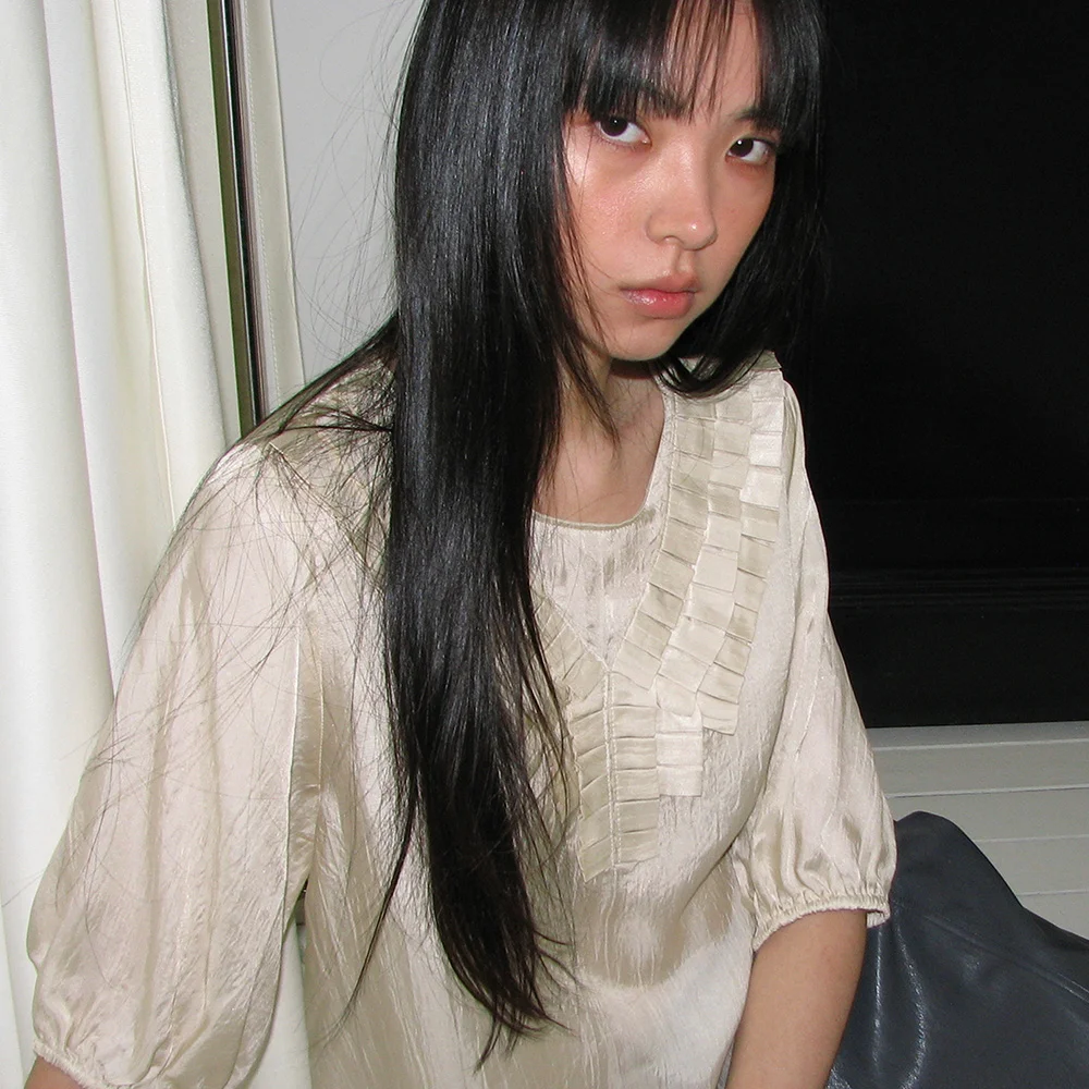 Shimmer blouse (Beige)