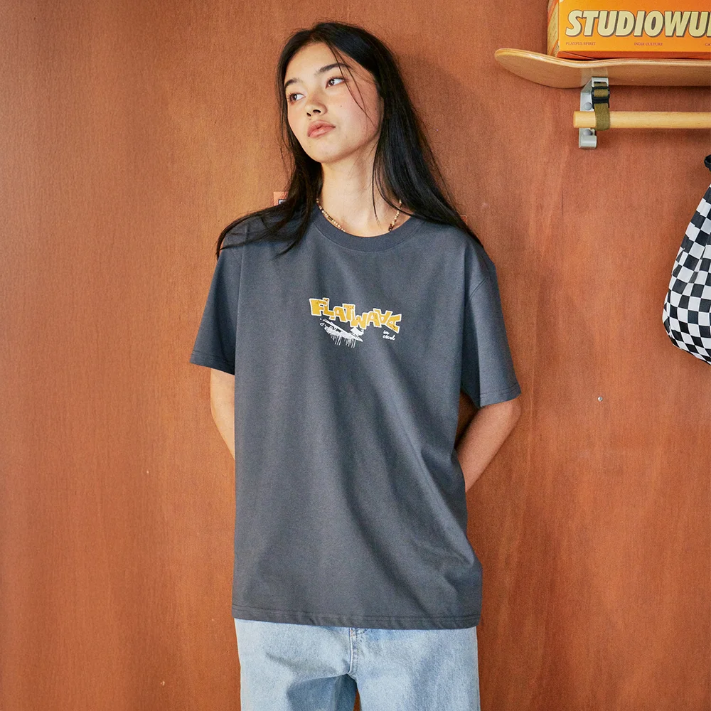 Wynd Print T-Shirts Charcoal