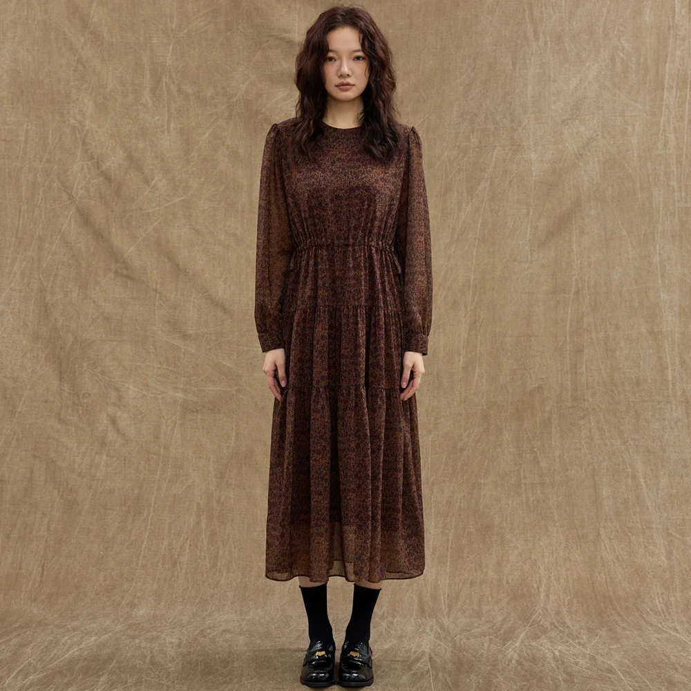 Chiffon Leopard Maxi Dress