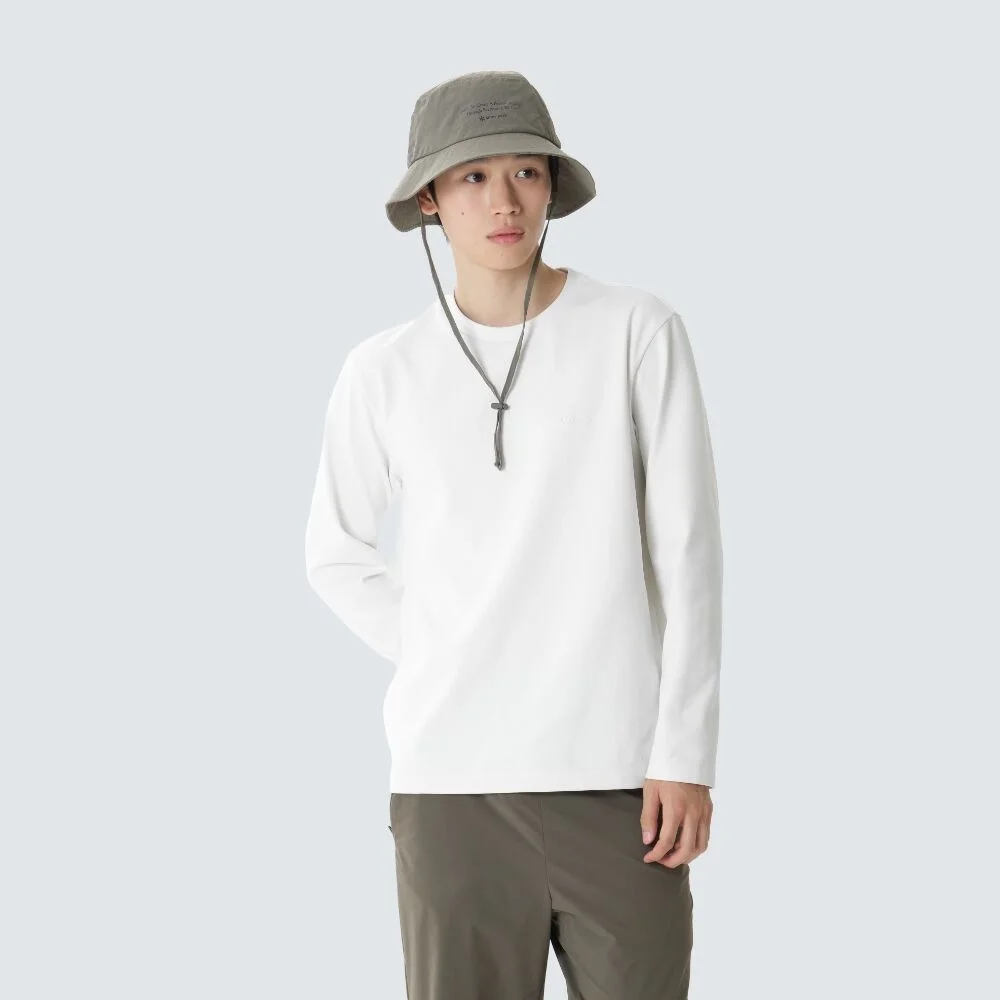 速乾 長袖 T恤 Off White (S26FMFTL14)