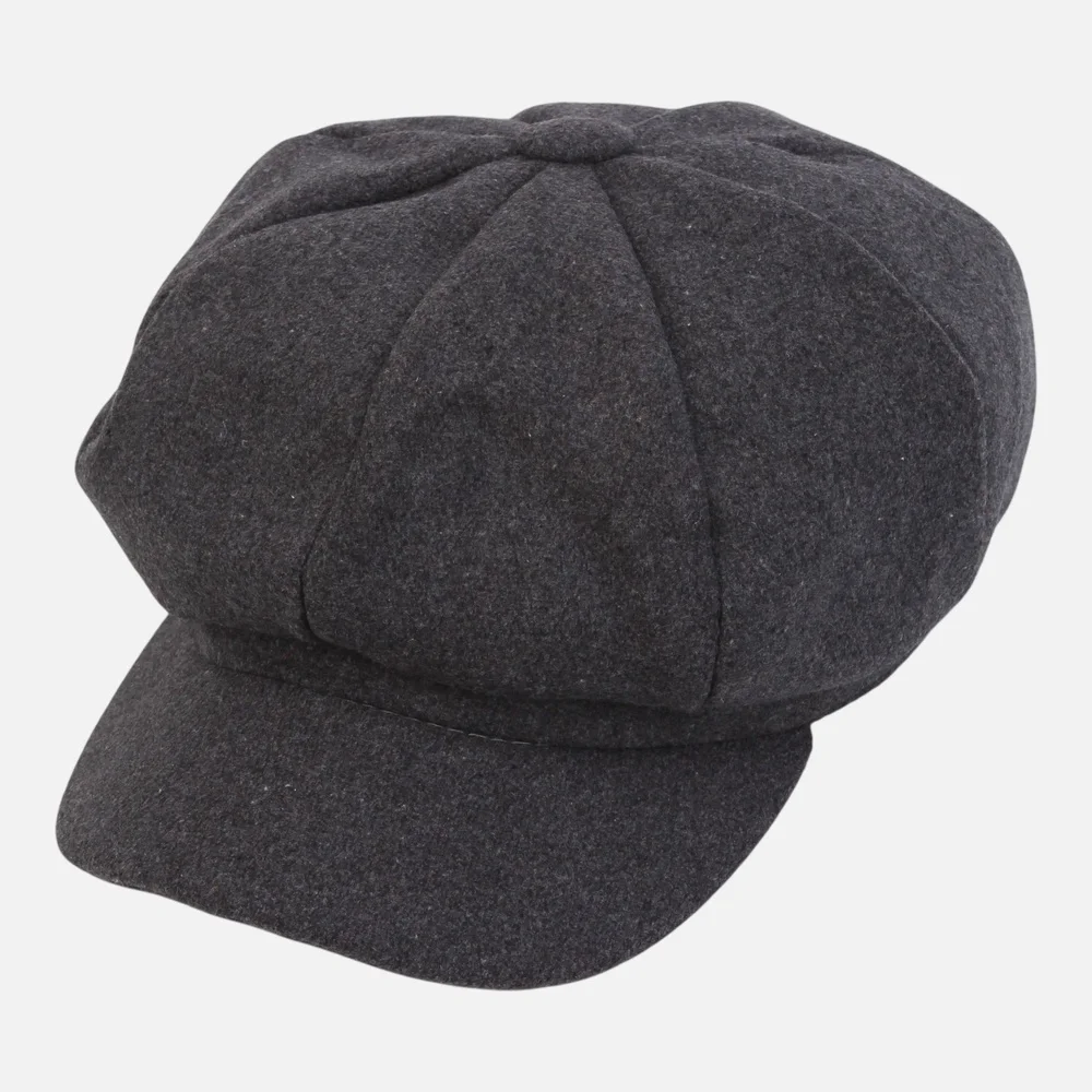 Hard Wool Gray Newsboy Cap 報童帽