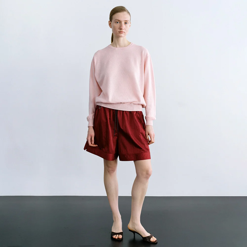 Bay Relaxed Shorts in Burgundy