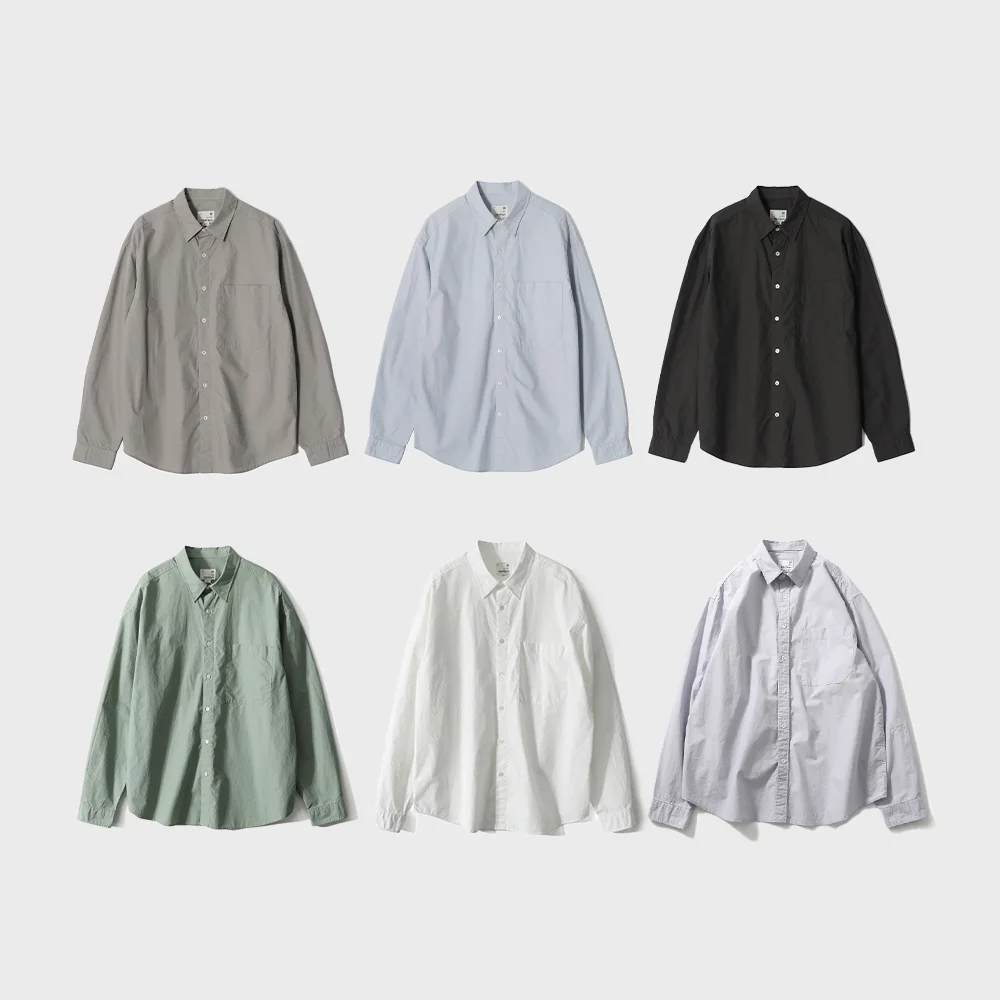 Jane Solid Extra Typewriter Shirt 6 colors