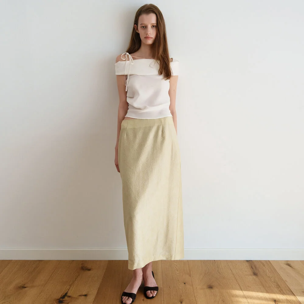 GARDEN JACQUARD SKIRT_PISTACHIO