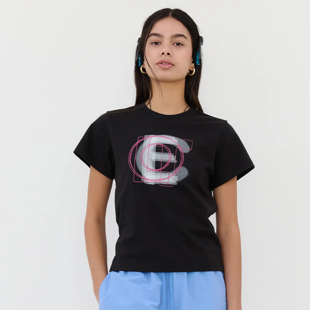 CLOTE LETTERING SMALL T-SHIRT - BLACK