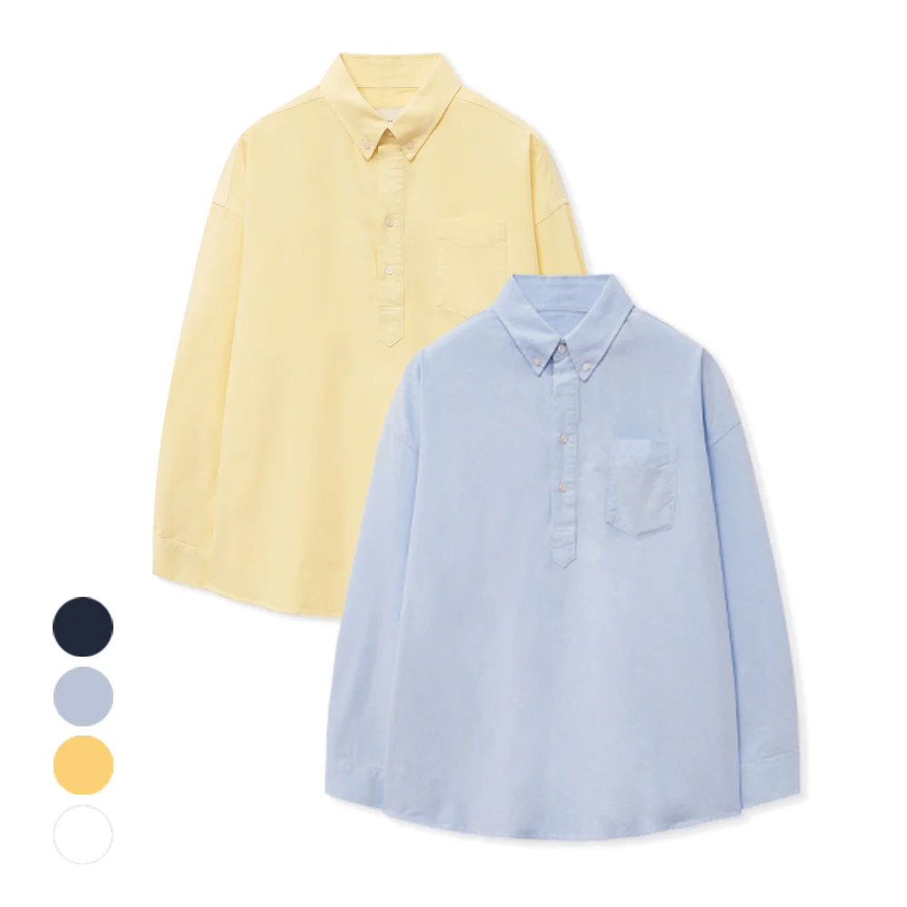 日常 酵素 牛津布 Polo 襯衫_4COLOR