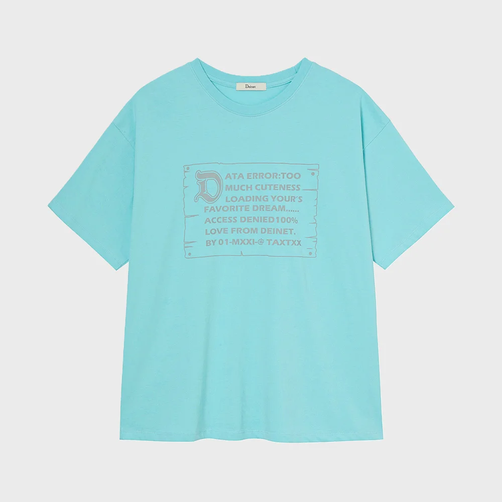 D LETTERING GRAPHIC OVERSIZED T-SHIRT IN MINT
