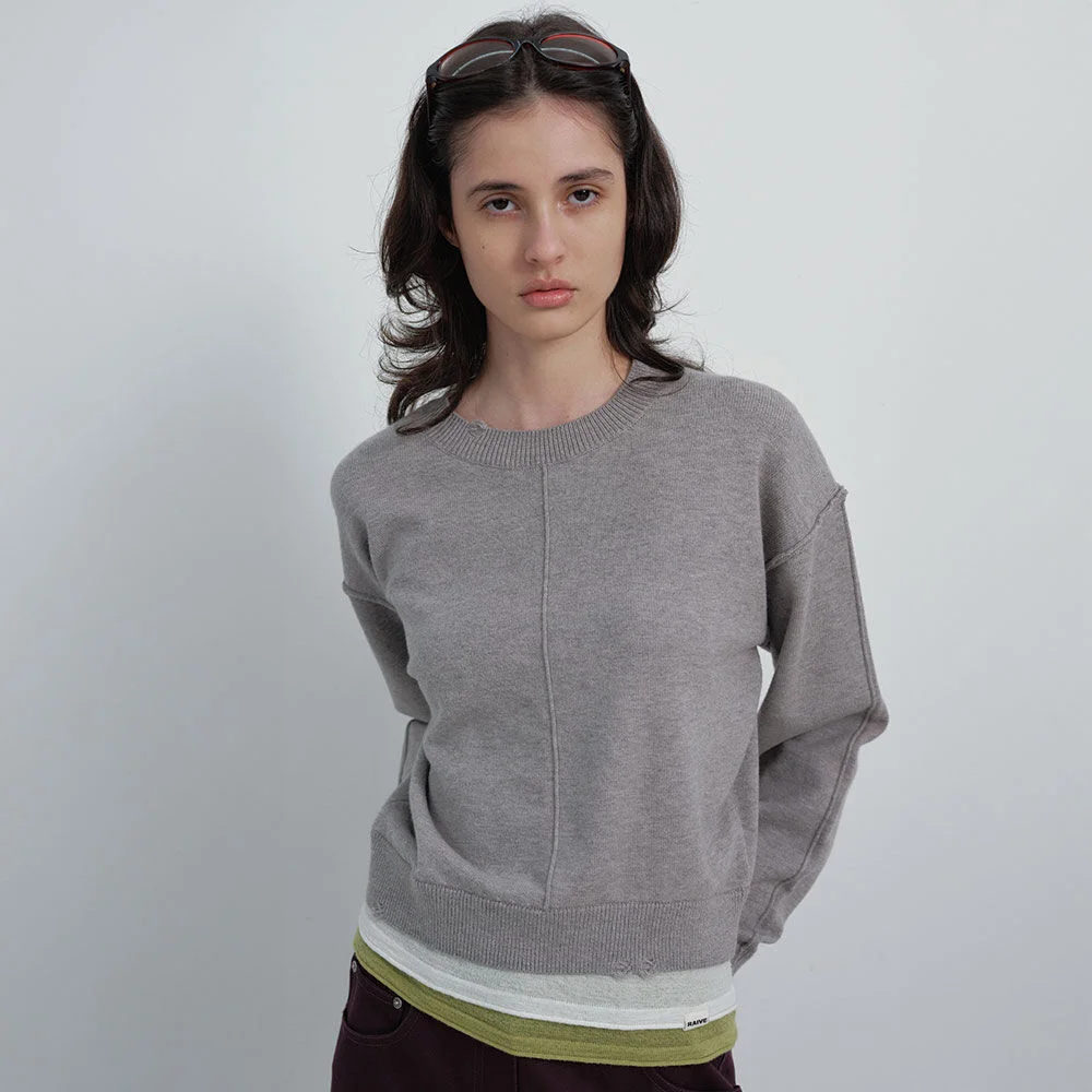 2Color-block Layered Knit VK6SP154_2color