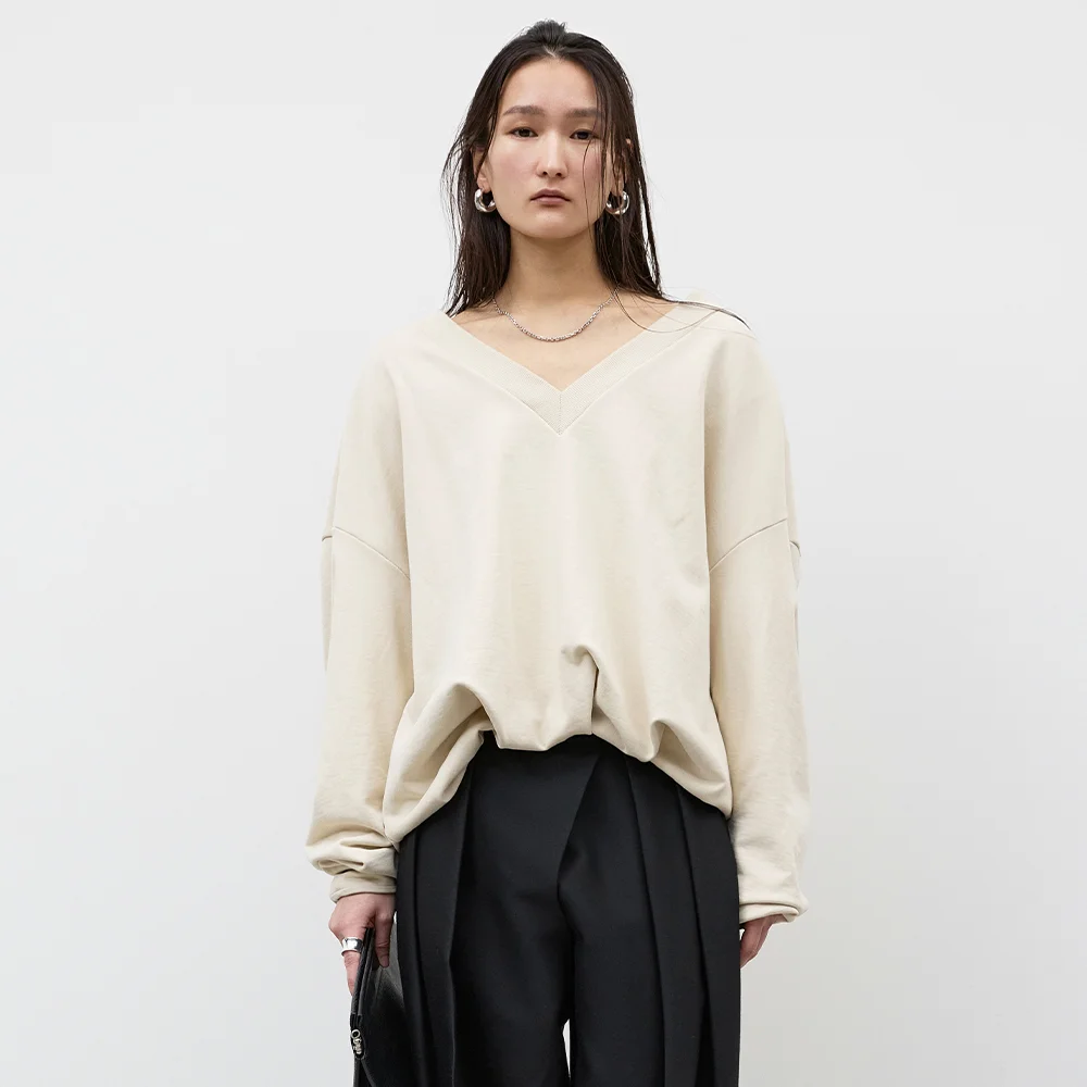 MONO SHIRRING SWEAT SHIRT