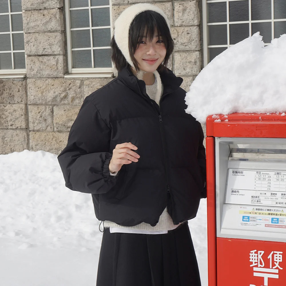 (woman) Puffer 短版 短款羽絨服_Black