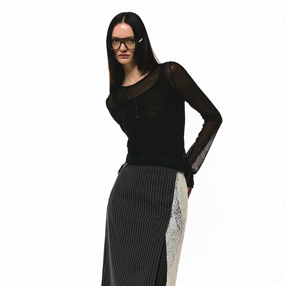 SHEER DOUBLE LAYERED TOP
