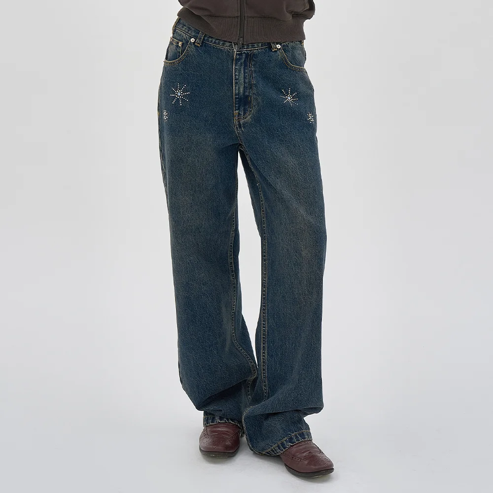 GEMSTONE WIDE LEG DENIM JEANS_DARK BLUE