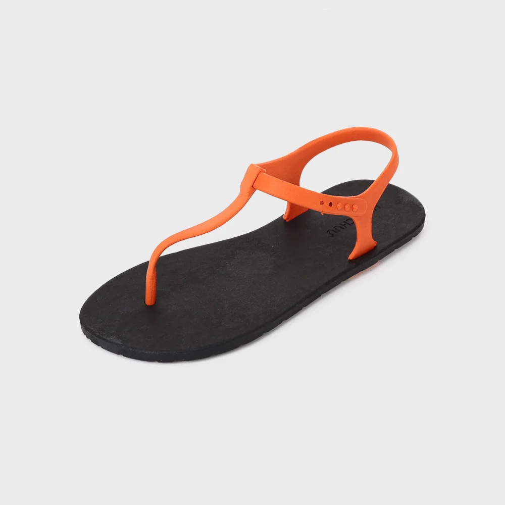 Sandal, Black-Orange