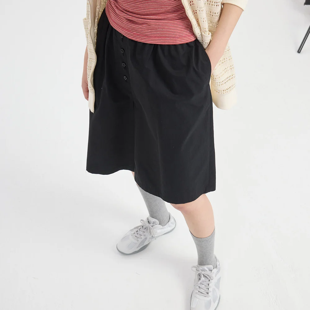 Chouetties by LUCKY CHOUETTE Cotton Bermuda Pants (black) LAPOX26420BKX