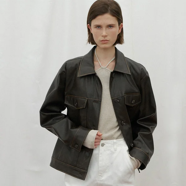 SHADE FAUX LEATHER JACKET(JK-2974)