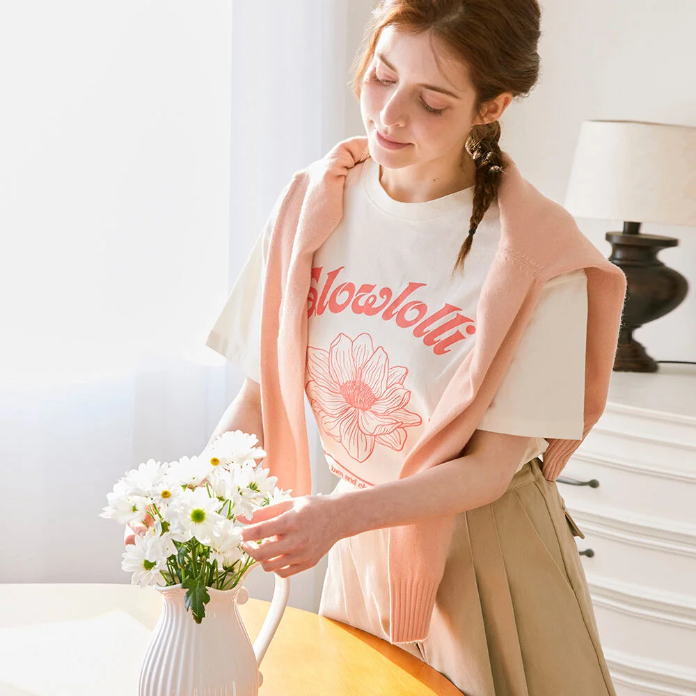 Flower ribbons t-shirt_3 Colors