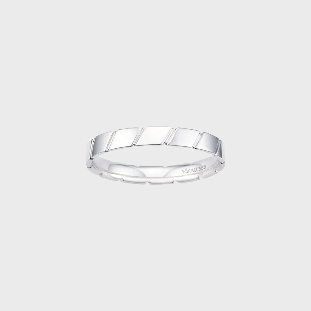 MARIEBEL 14K 情侶戒指 (M) (JJMBC05B1453W4160)