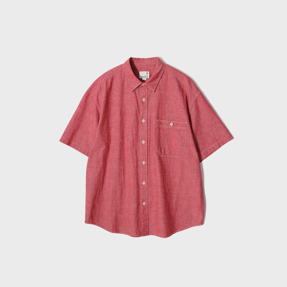 Poole selvedge Dungaree Shirt Red