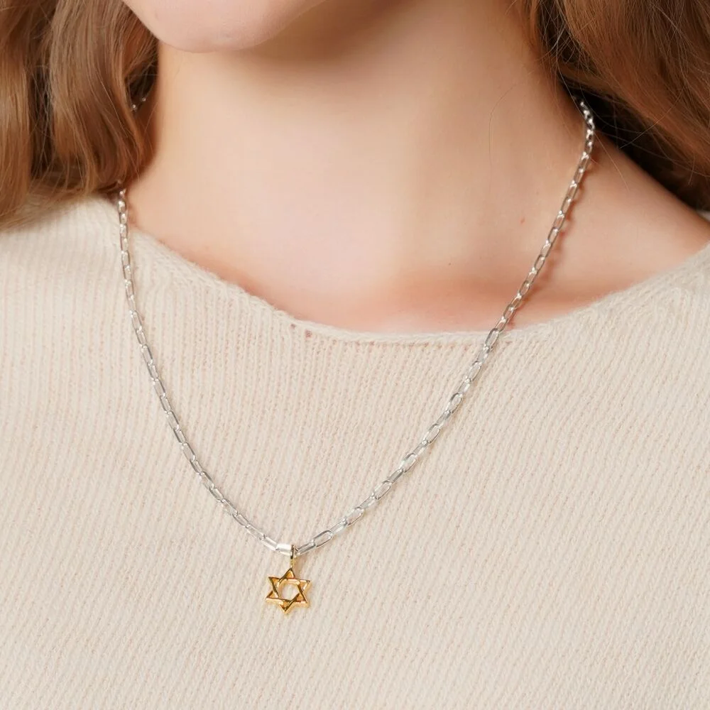 Antique line star pendant chain NecklaceAntique 按款式 吊飾 點綴 鏈式頸鏈