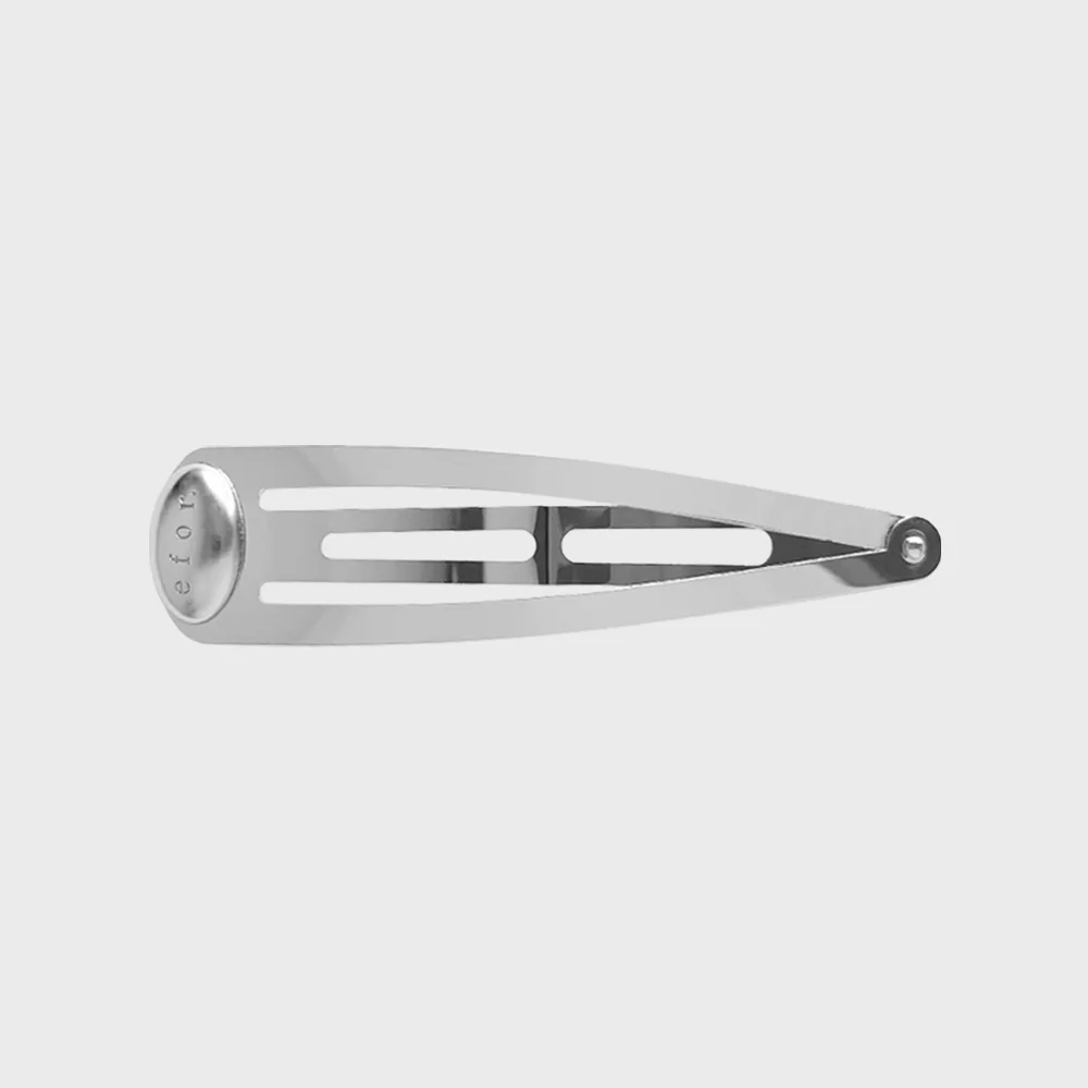 Logo Button Hair Pin 10cm